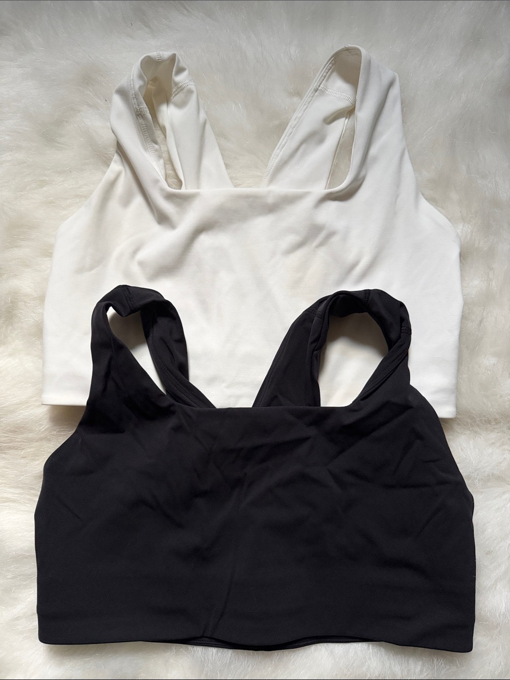 Free People Seamless Everyday Black & White Sport Bras
